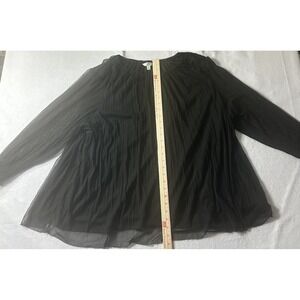 Terra Sky  Women Blouse Black Size 4x
